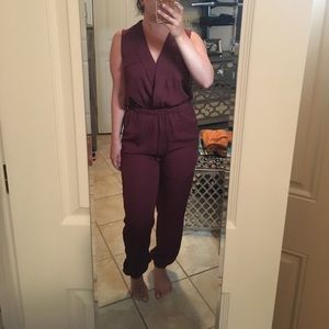 Burgundy jumpsuit